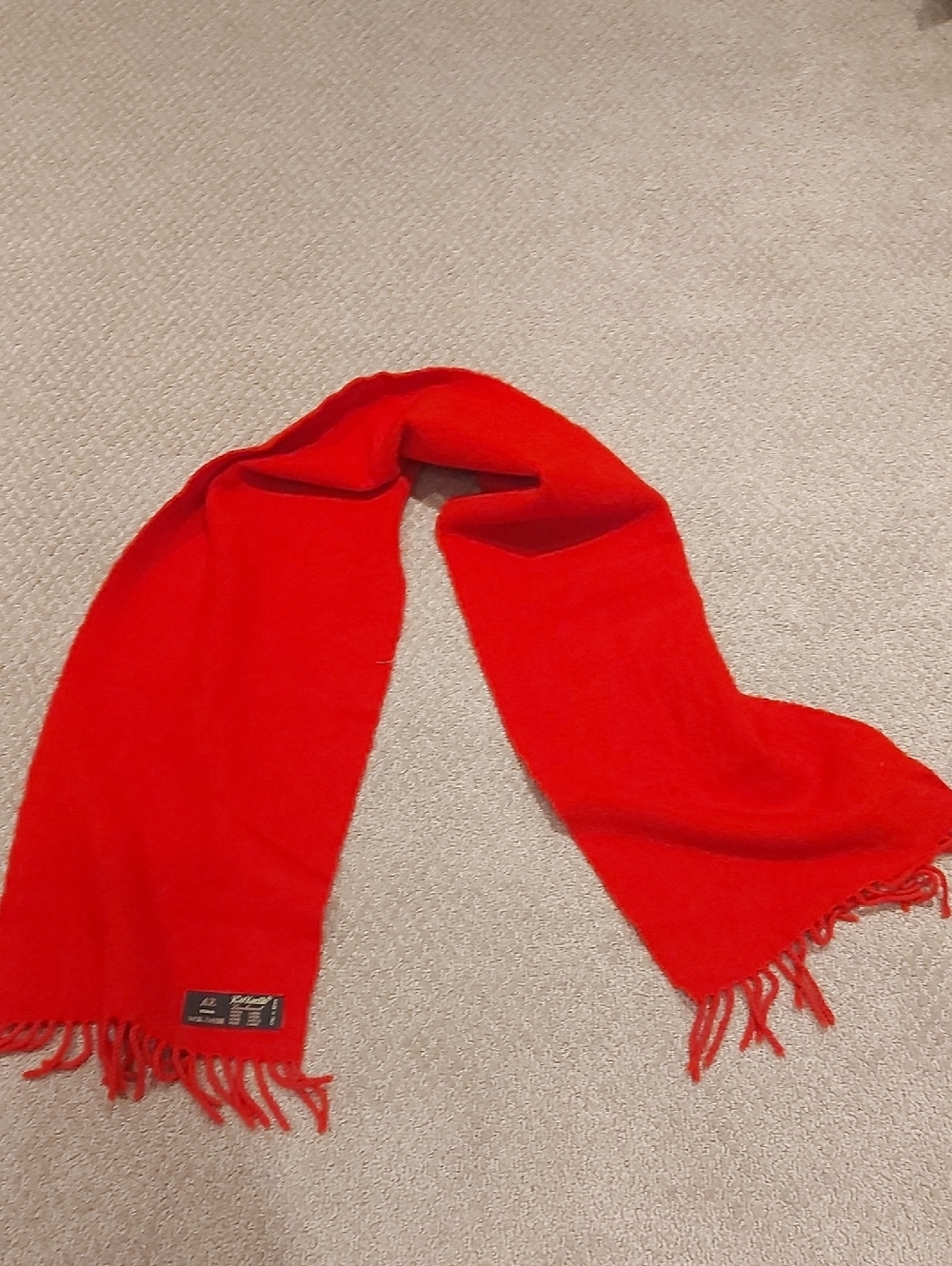 RAFFAELLO ROSSI Bright Red Fringe Scarf